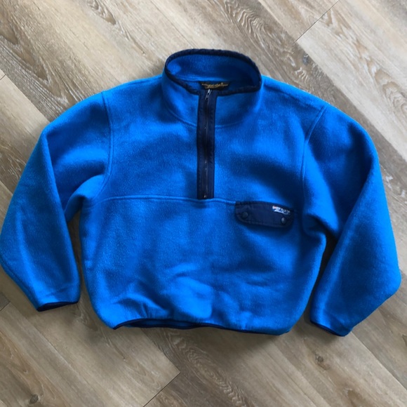 Eddie Bauer Other - Vintage Eddie Bauer 90s Fleece Oversized Bomber 1/2 Zip Sweater